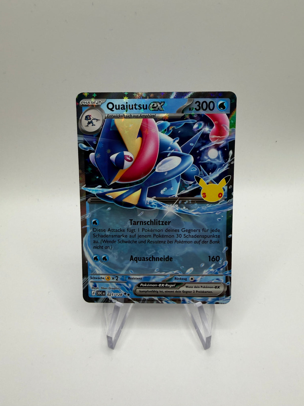 Pokemon Karte 30 Jahre ex Quajutsu 21/128 Deutsch