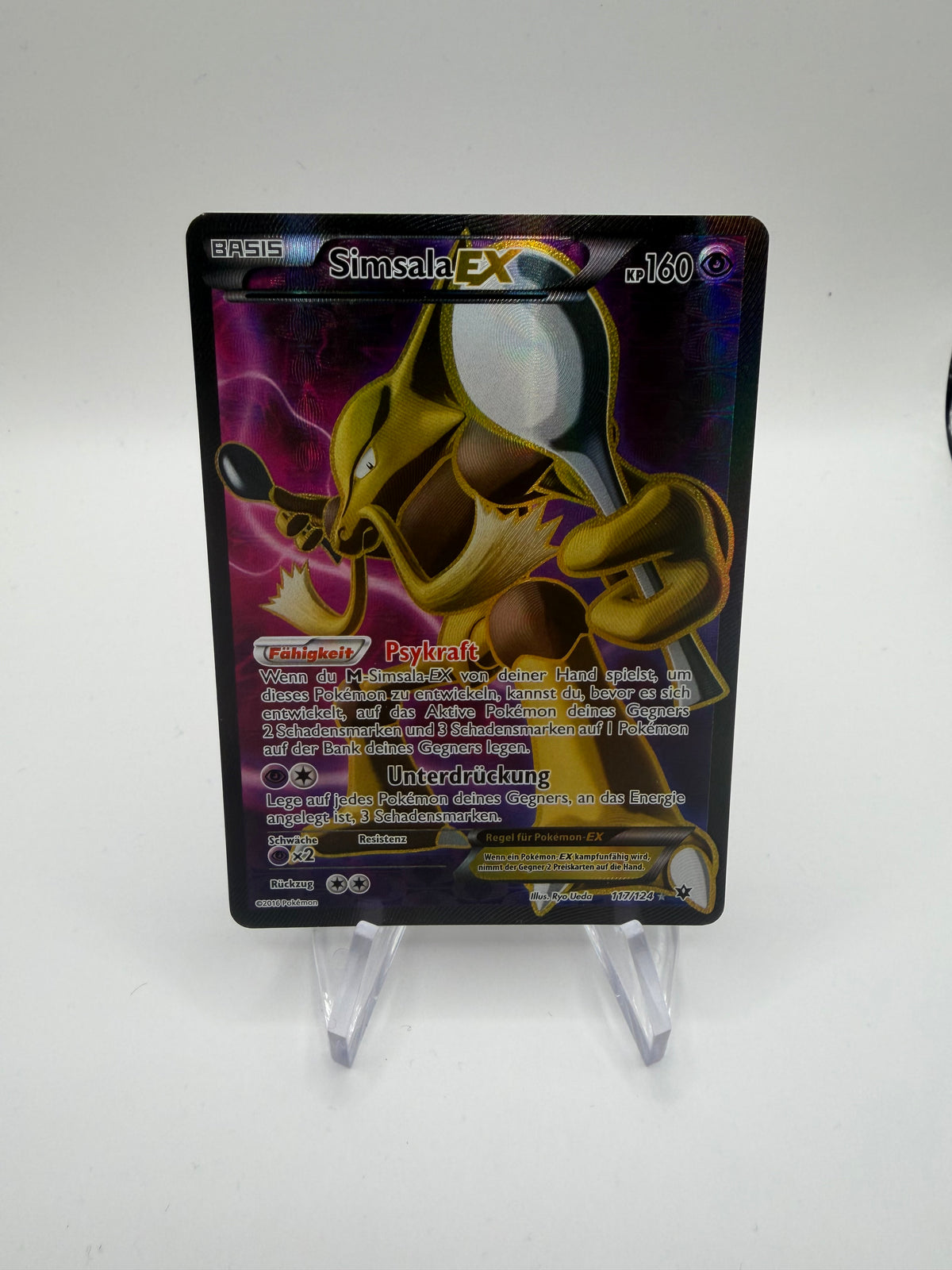 Pokemon Karte Ex Fullart Simsala 117/124 Deutsch
