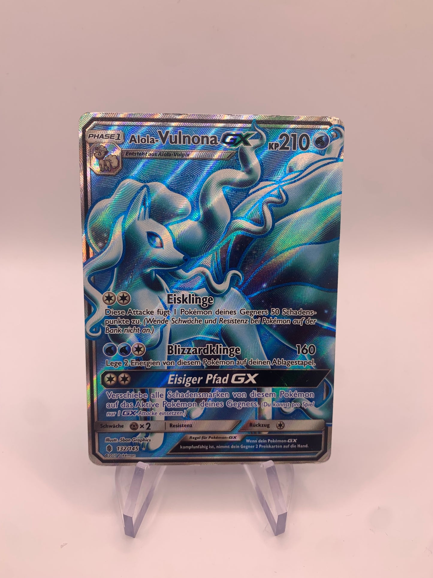 Pokemon Karte GX Fullart Alola-Vulnona 132/145 Deutsch