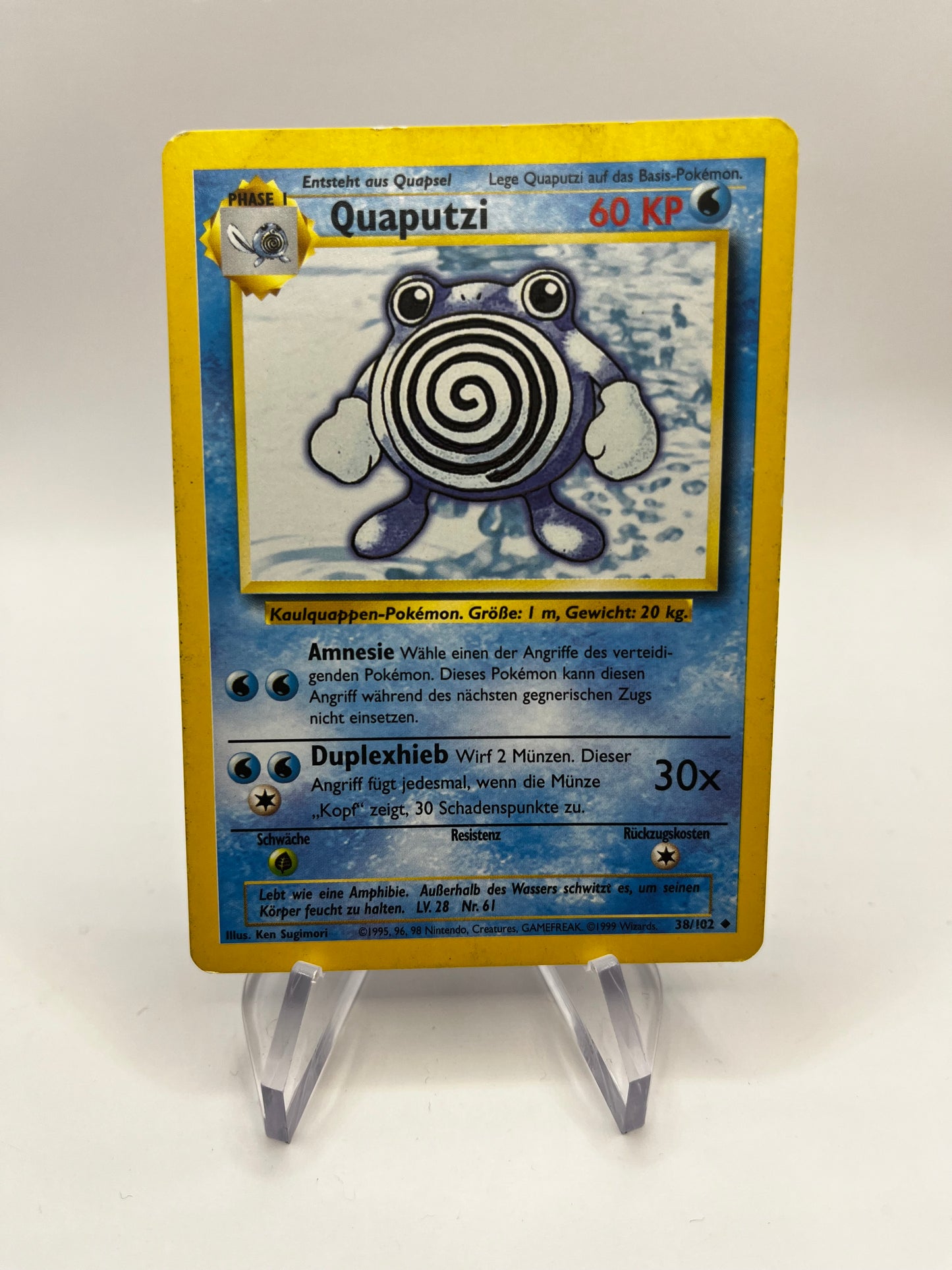 Pokemon Card Quaputzi 38/102 Base Set German