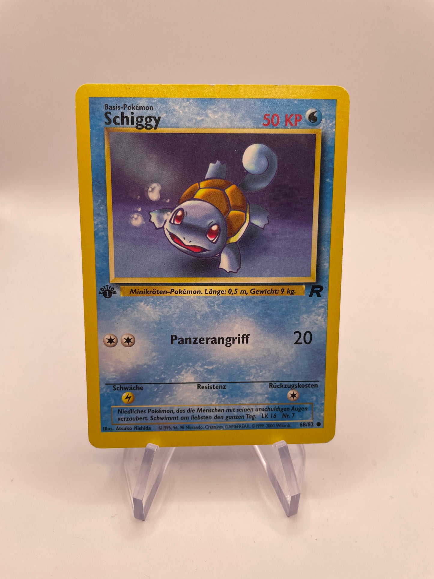 Pokemon Karte Rocket 1.Edition Schiggy 68/82 Deutsch