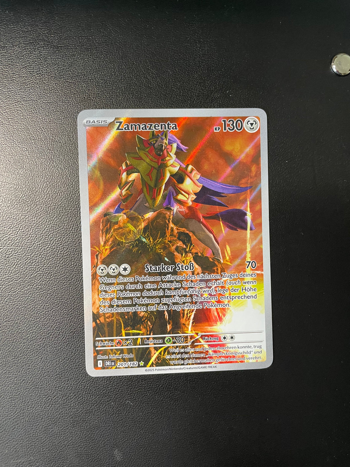 Pokemon Karte Art Rare Zamazenta 201/182 Deutsch