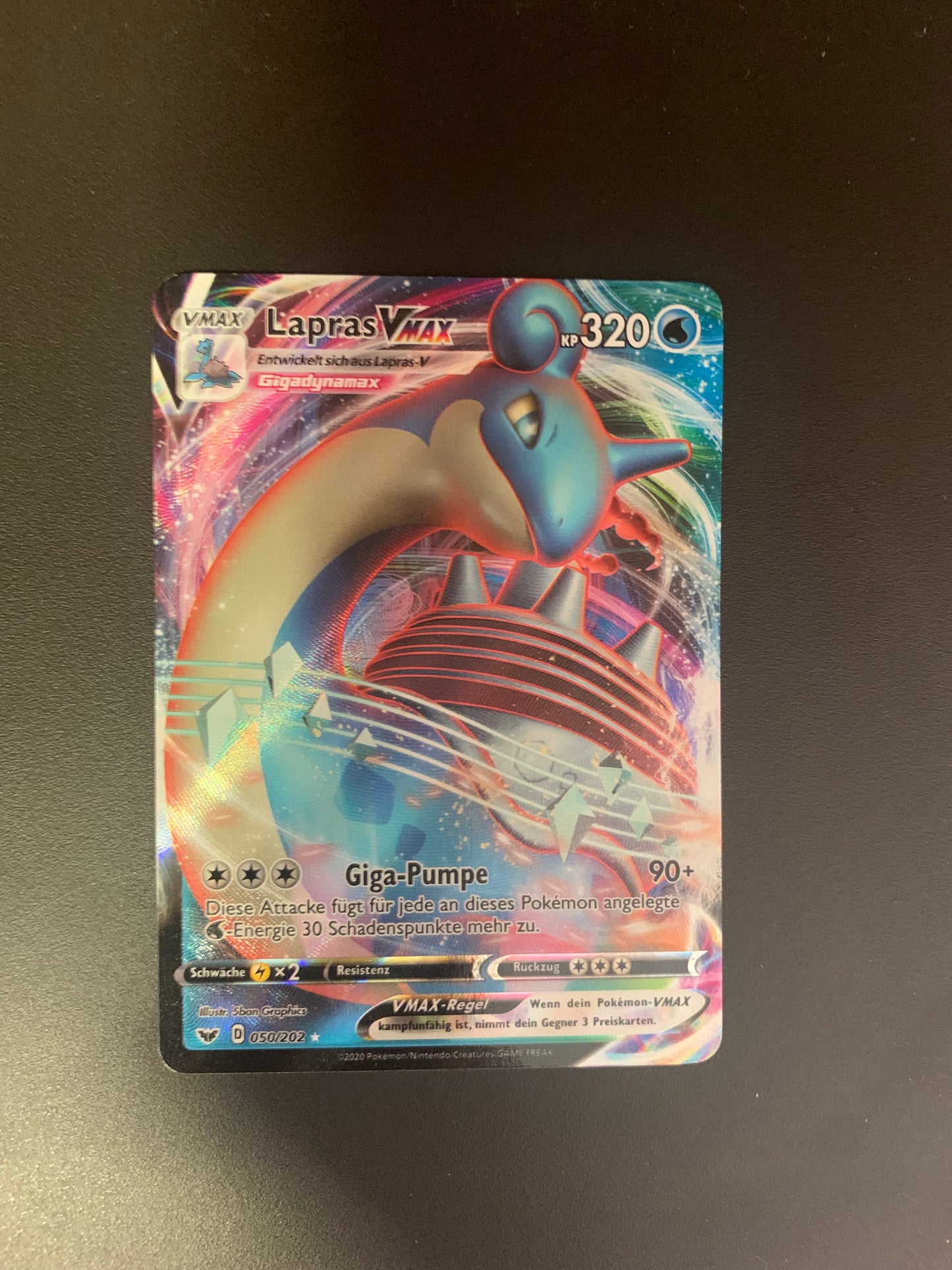 Pokemon Karte Vmax Lapras 50/202 Deutsch