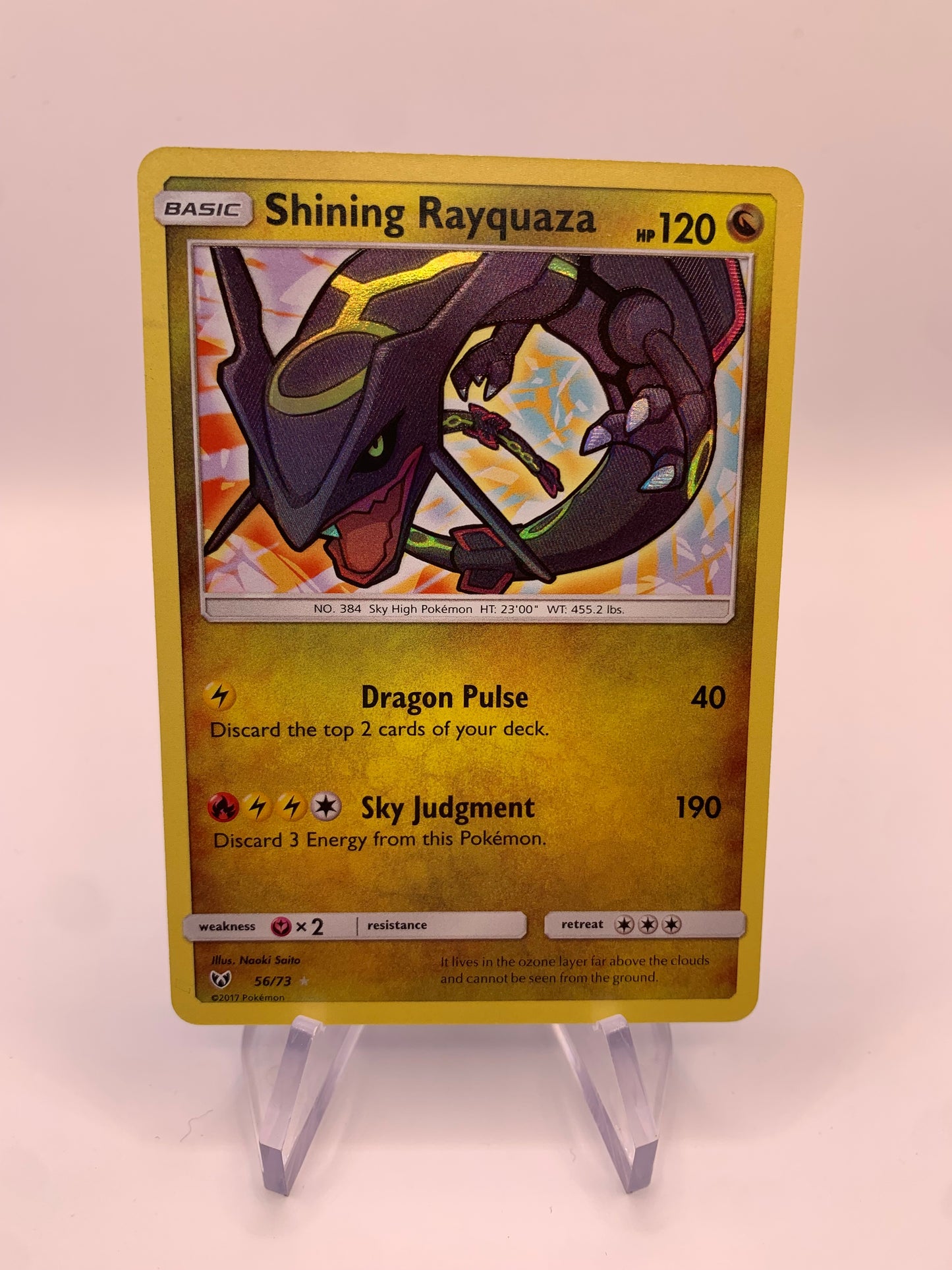 Pokemon Karte Shiny Schimmerndes Rayquaza 56/73 Englisch