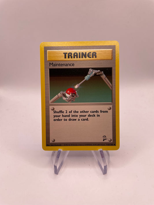 Pokemon Karte Base Set 2 Trainer Maintenance 112/130 Englisch