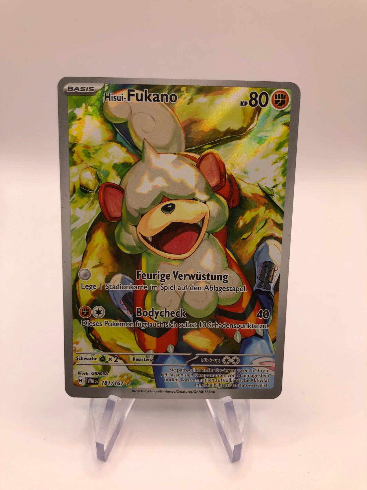 Pokemon Karte Art-Rare Hisui Fukano 181/167 Deutsch