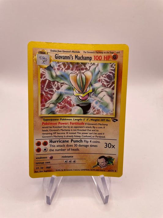 Pokemon Karte Holo Giovannis Machomei 6/132 Englisch