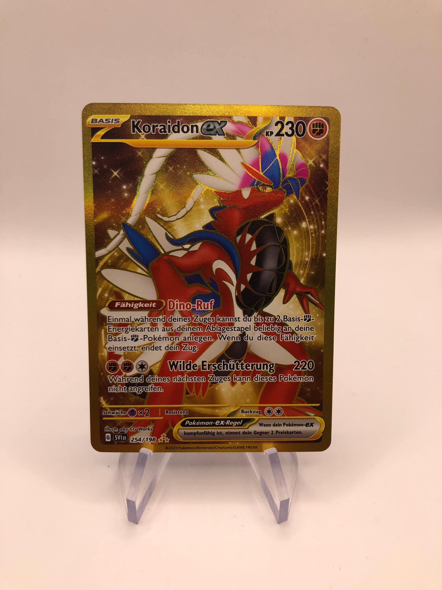 Pokemon Karte EX Gold Koraidon 254/198 Deutsch