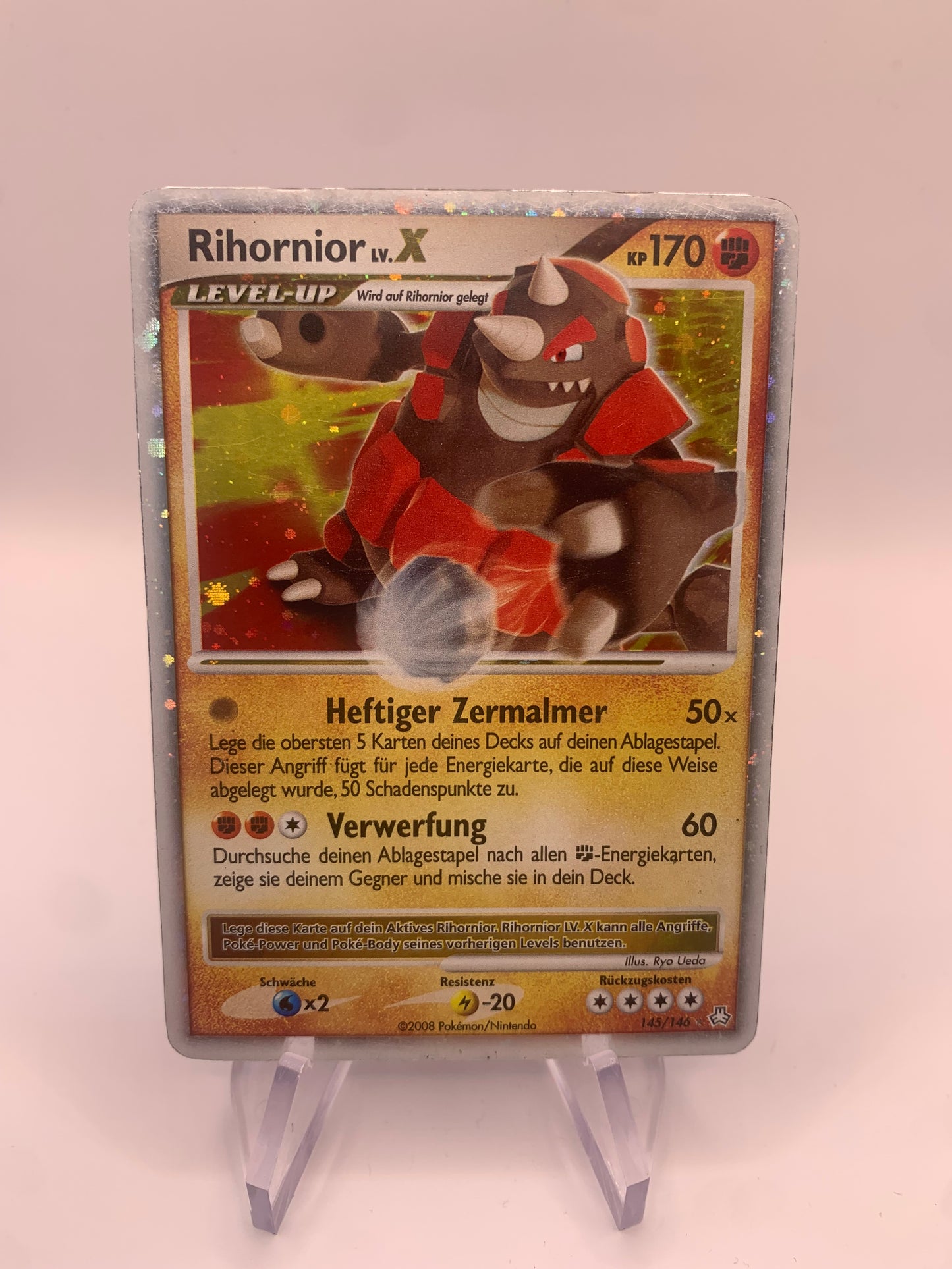 Pokemon Karte Rihornior Lv.X 145/146 Deutsch