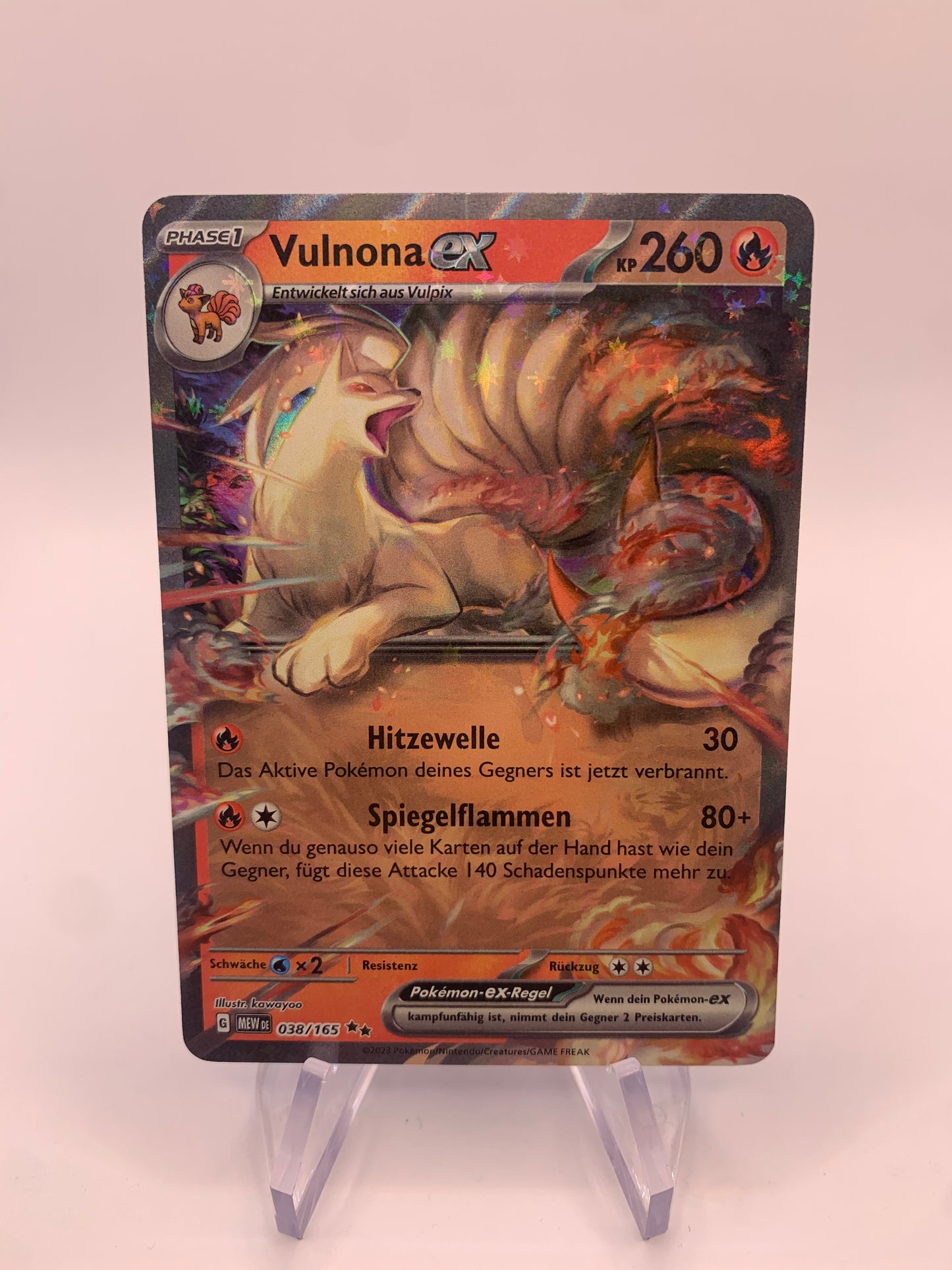 Pokemon Karte ex Vulnona 38/165 Deutsch