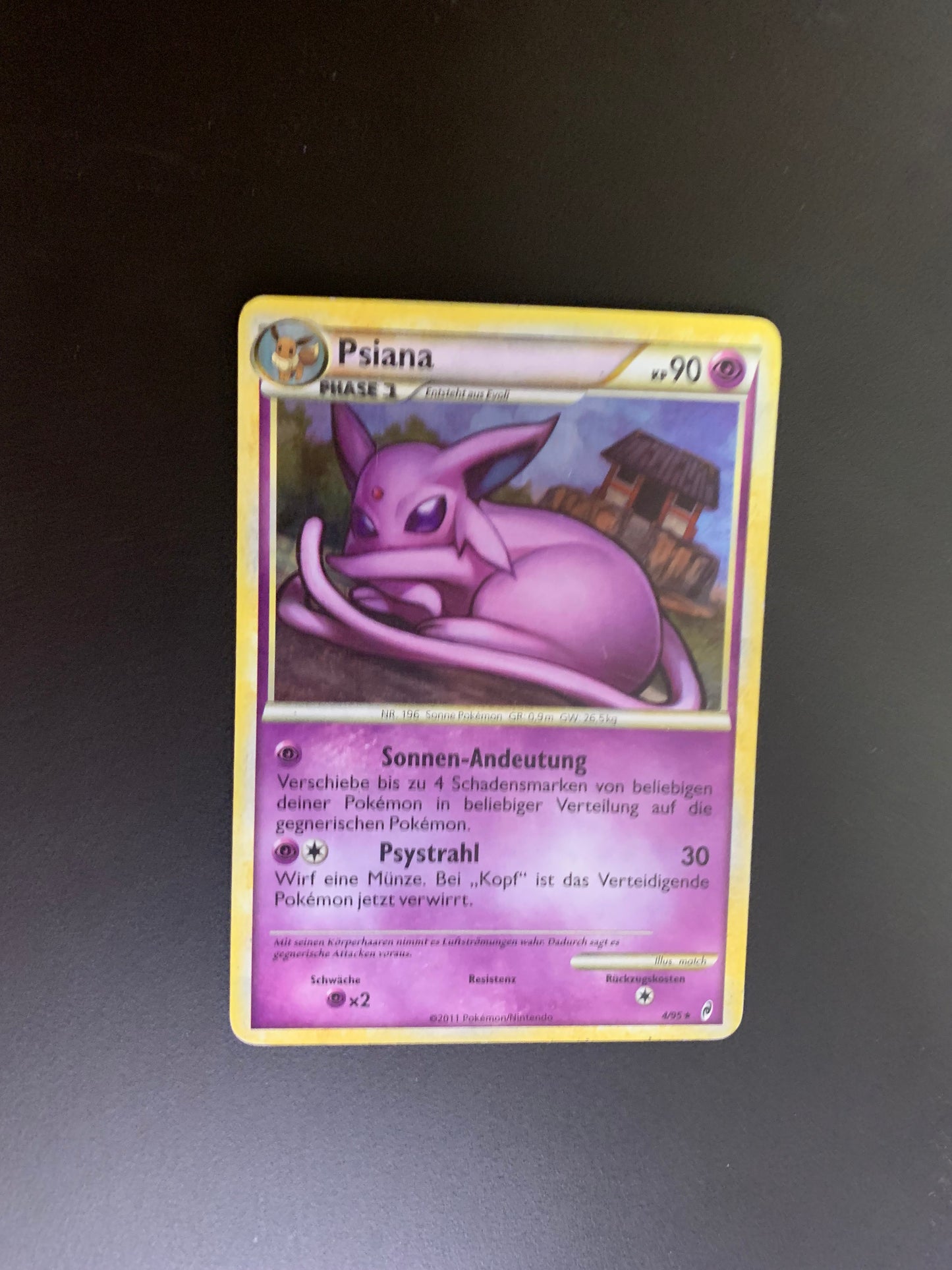 Pokemon Karte Holo Psiana 4/95 Deutsch