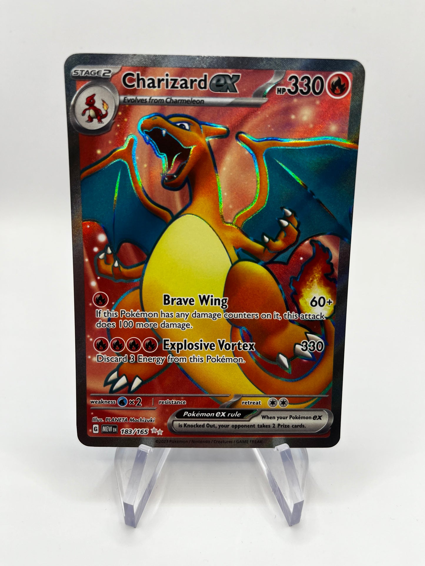 Pokemon card ex Fullart Charizard 183/165 German