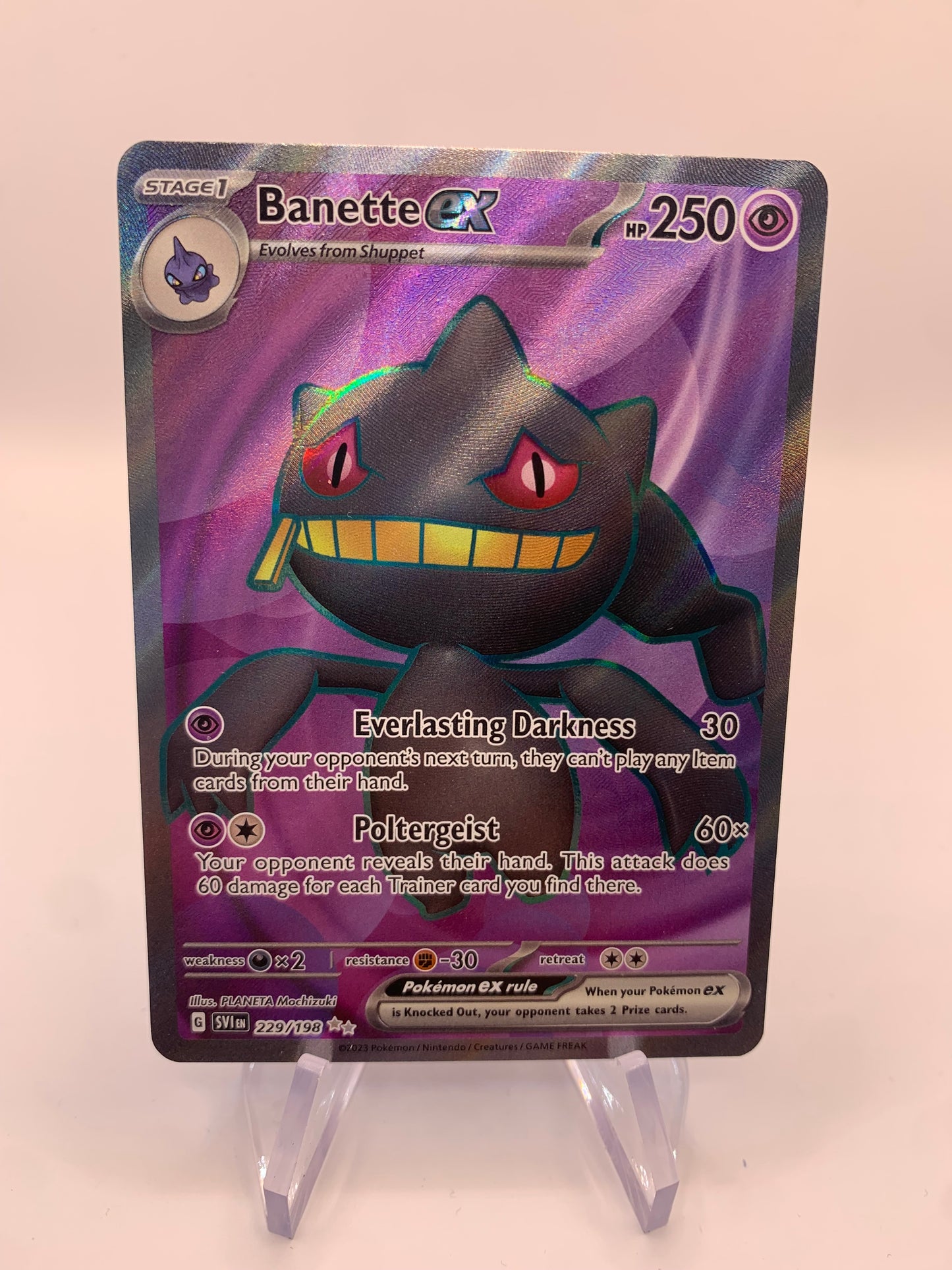 Pokemon Karte Ex Fullart Banette 229/198 Englisch