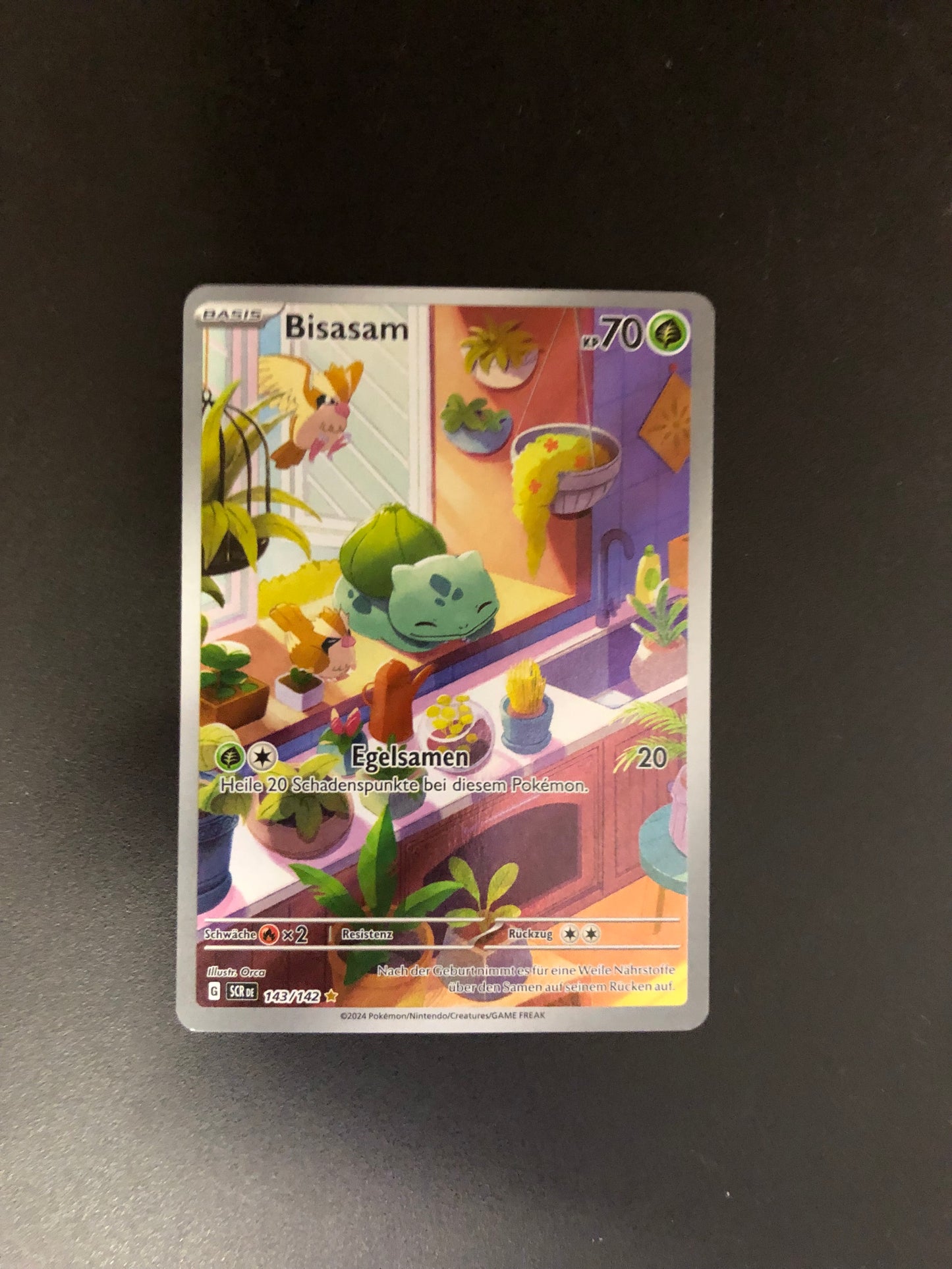 Pokemon Karte Art Rare Bisasam 143/142 Deutsch