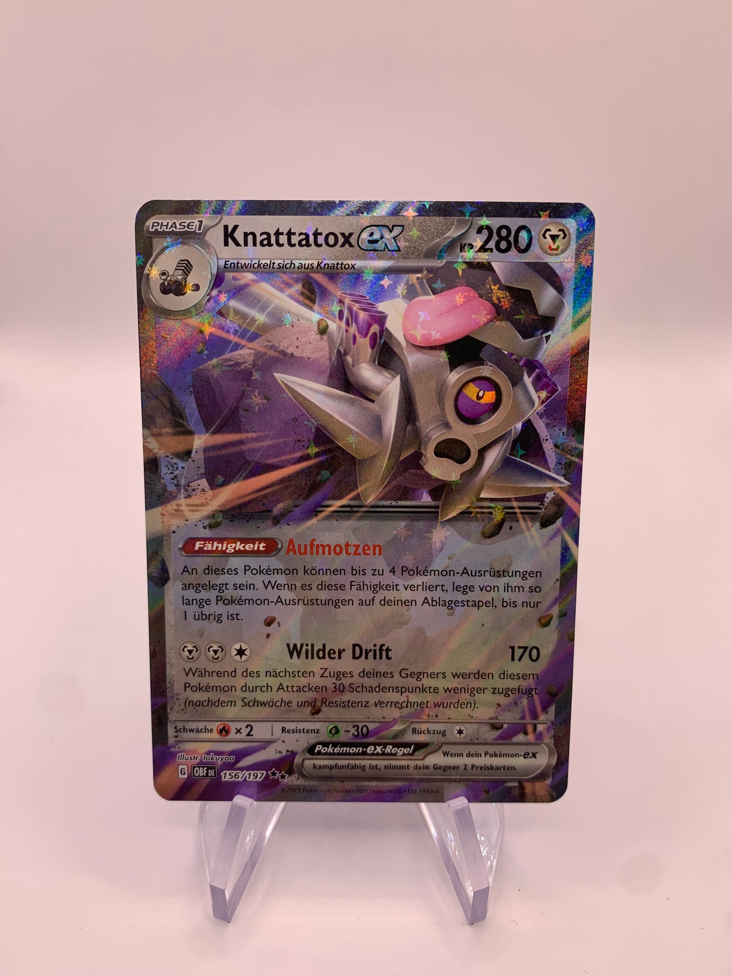 Pokemon Karte ex Knattatox 156/197 Deutsch