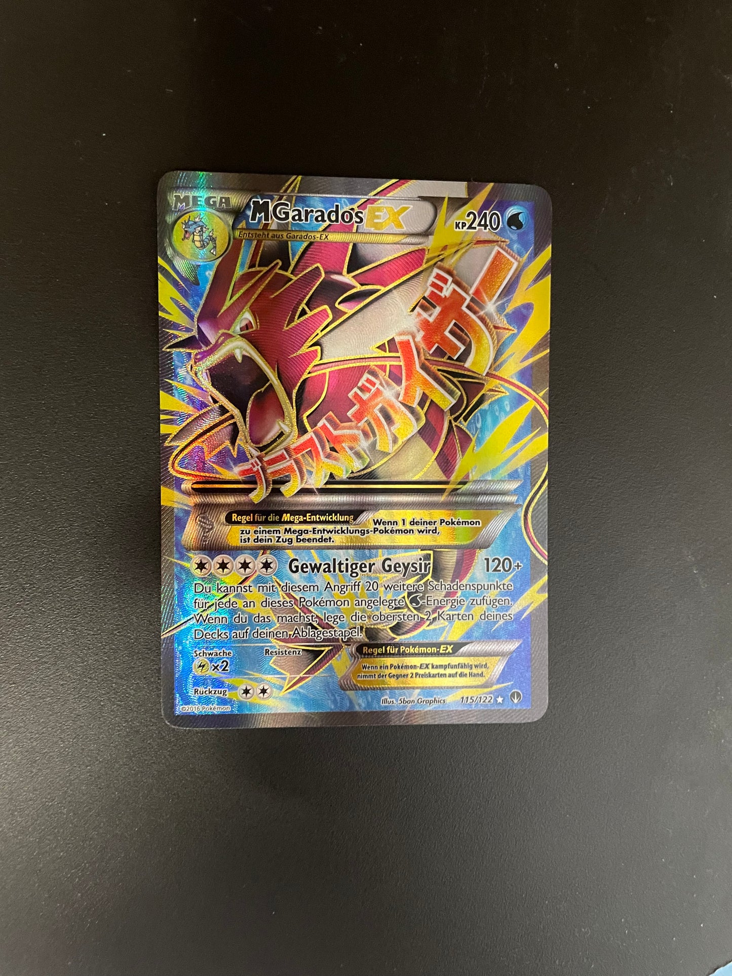 Pokemon Karte EX Mega Garados 115/122 Deutsch