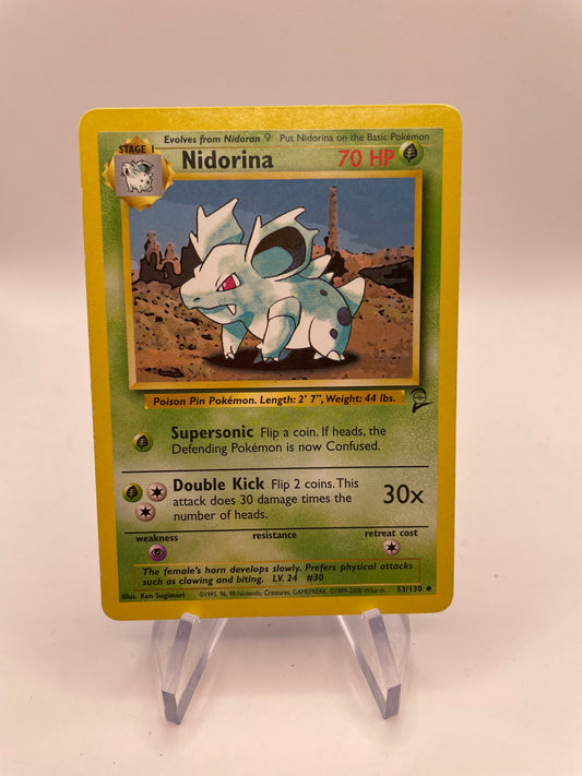 Pokemon Karte Base-Set 2 Nidorina 53/130 Englisch