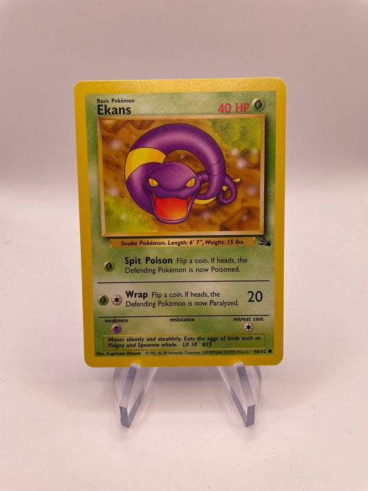 Pokemon Karte Fossil Ekans 46/62 Englisch