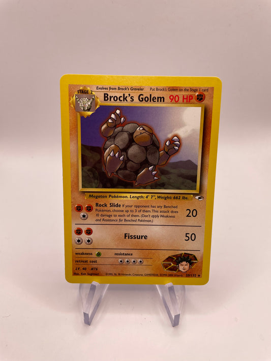 Pokemon Karte Gym Heros Rockos Geowaz 20/132 Englisch