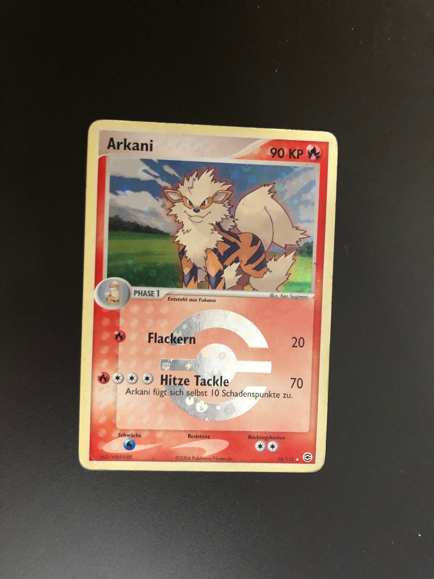Pokemon Karte Holo Arkani 18/112 Deutsch