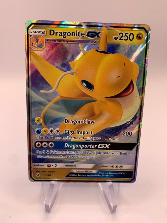 Pokemon Karte GX Dragonite 37/70 Englisch