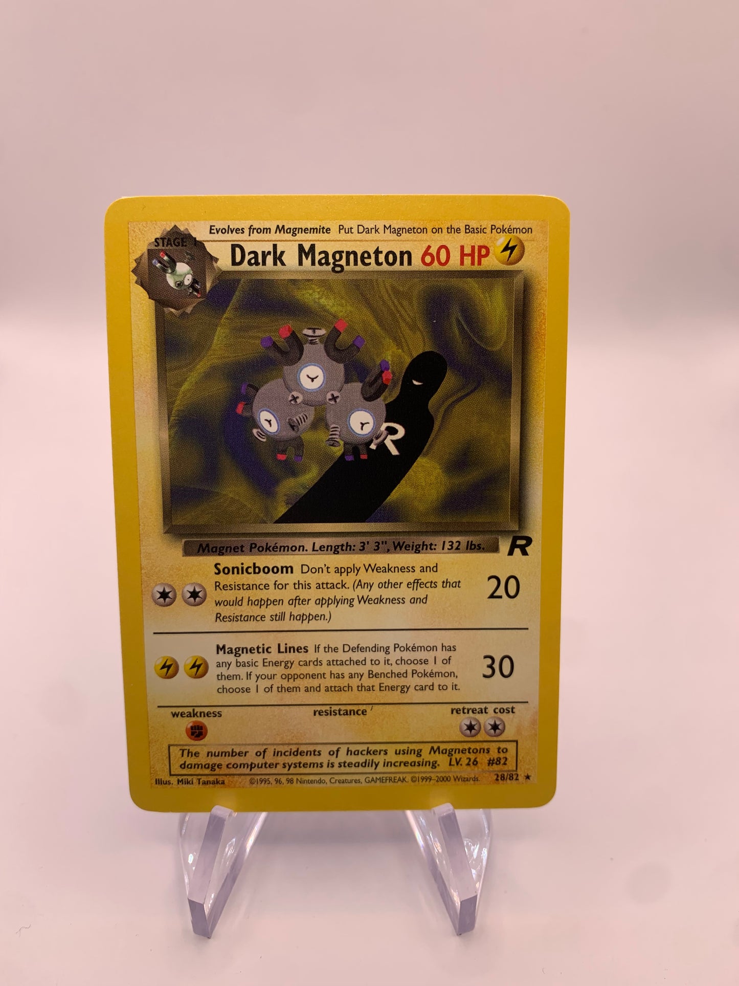 Pokemon Karte Dunkles Magneton 28/82 Englisch