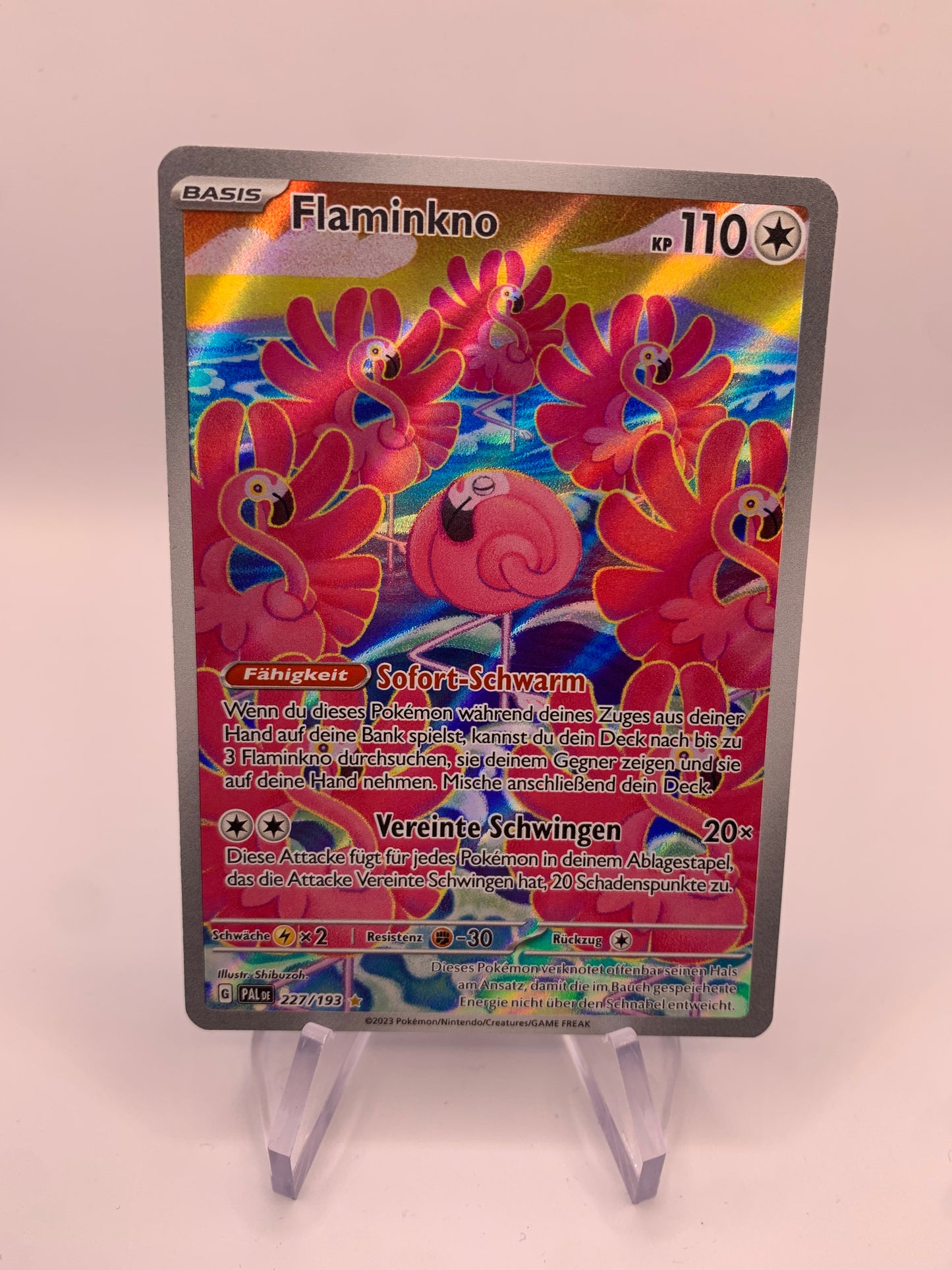 Pokemon Karte Art-Rare Flaminkno 227/193 Deutsch