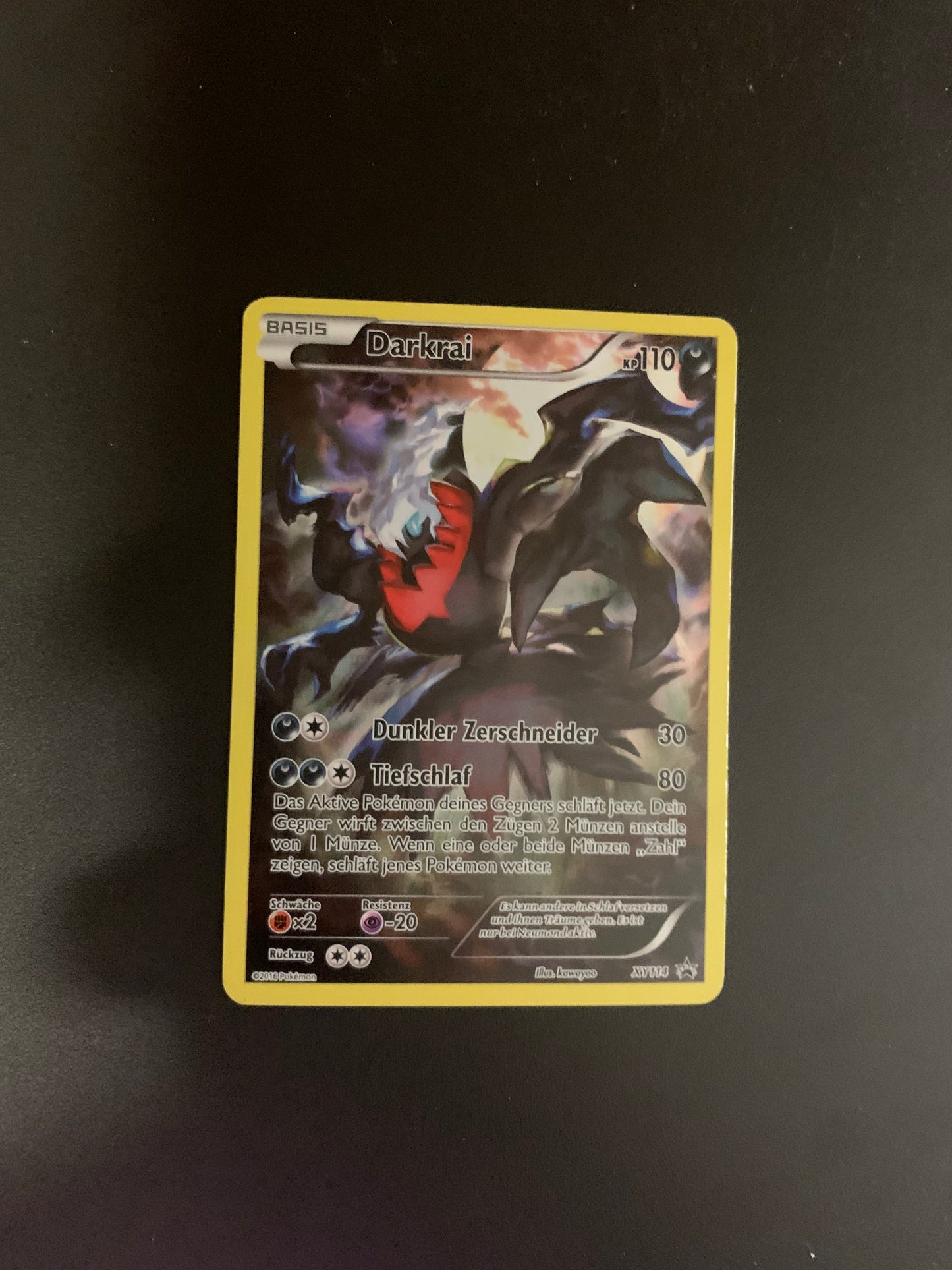 Pokemon Karte Art Rare Promo Darkrai XY114 Deutsch