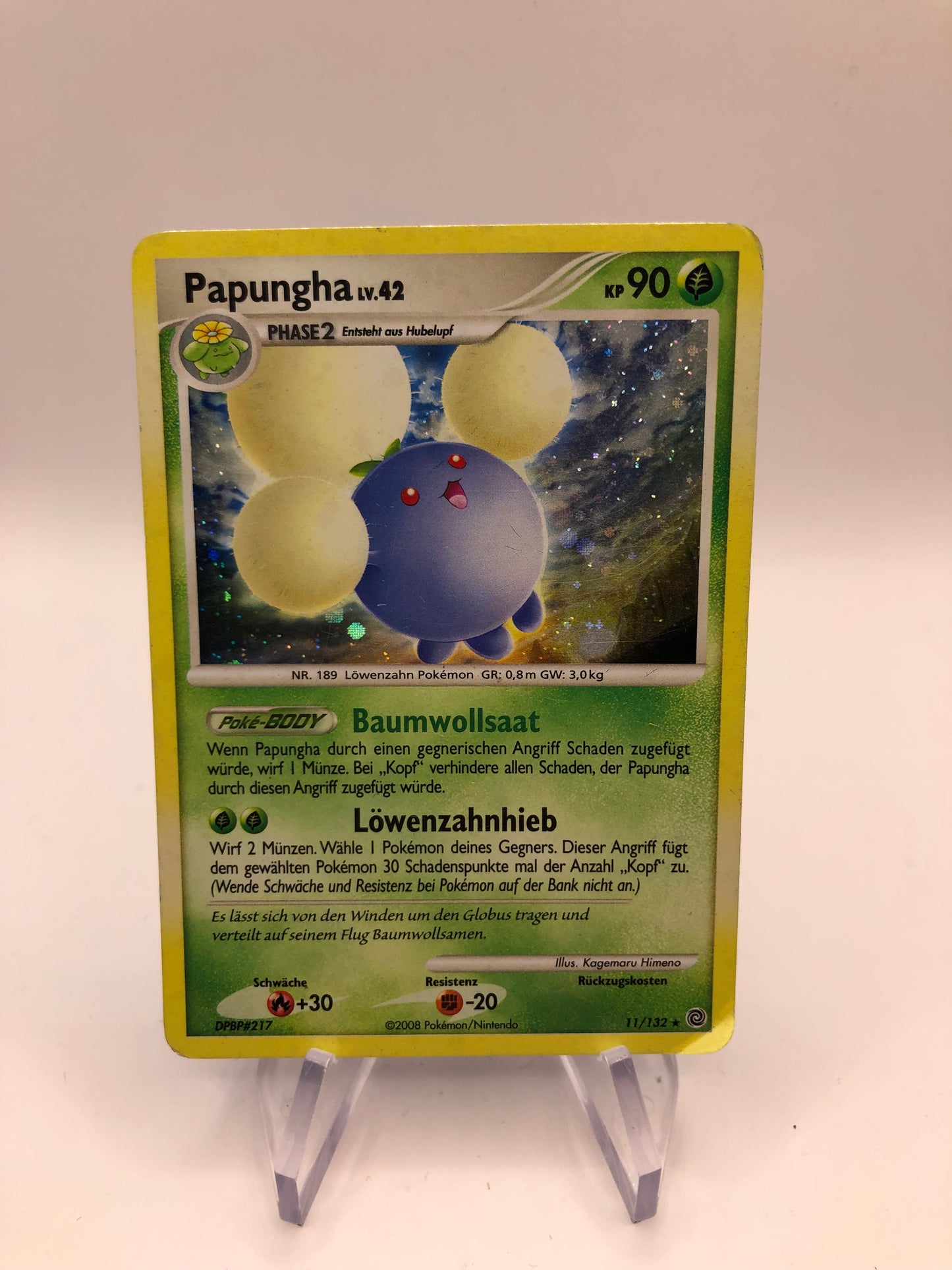 Pokemon Karte Holo Papungha 11/132 Deutsch