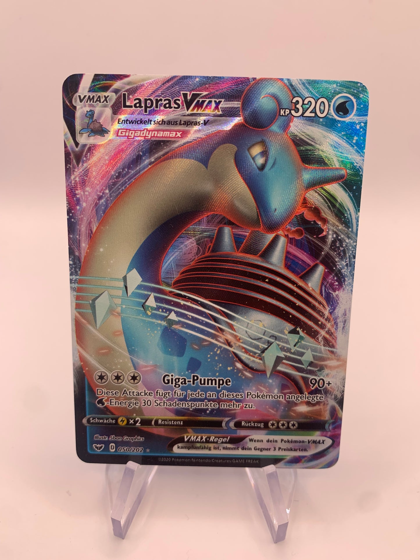 Pokemon Karte Vmax Lapras 50/202 Deutsch