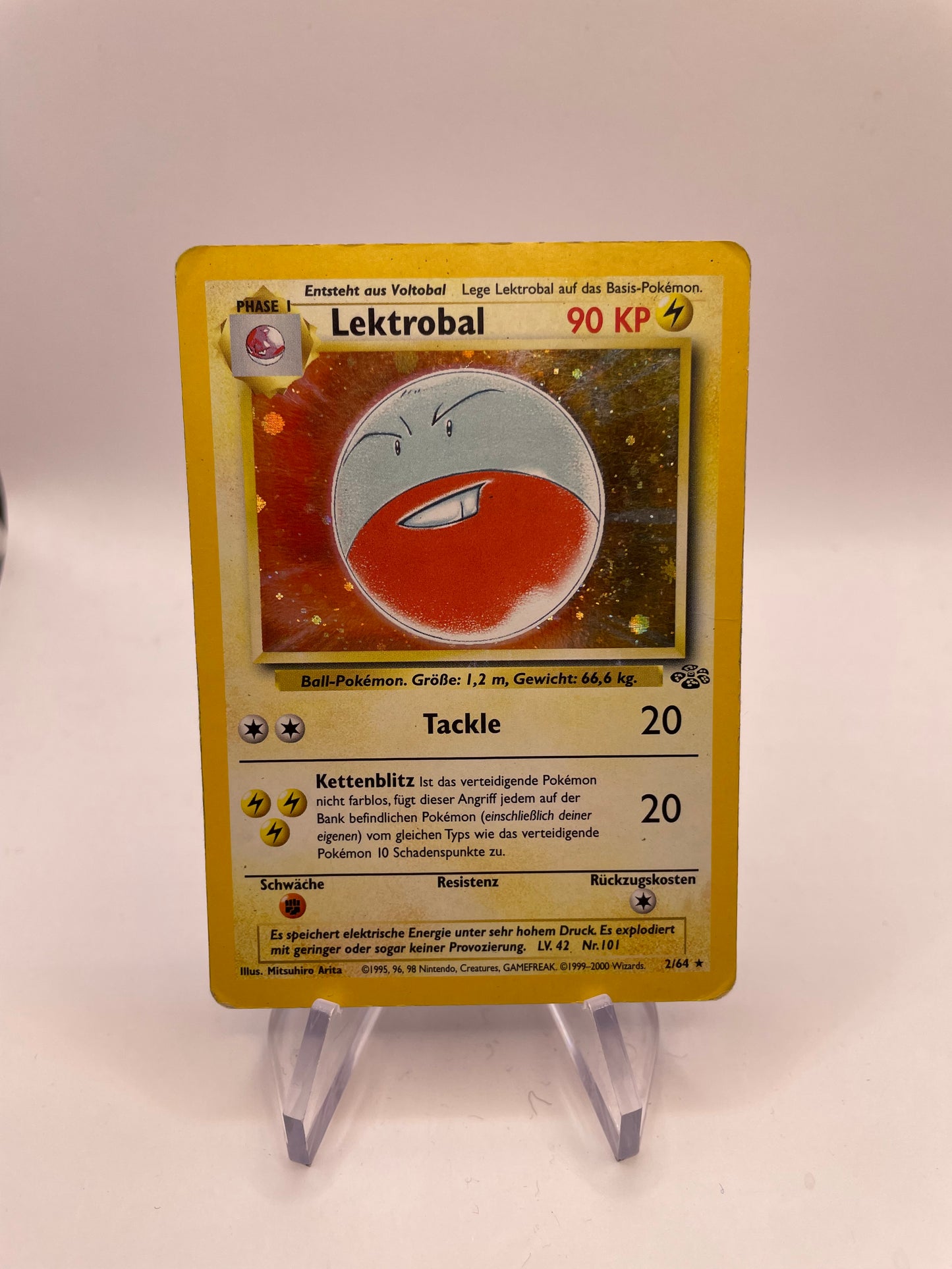 Pokemon Karte Holo Lektrobal 2/64 Deutsch