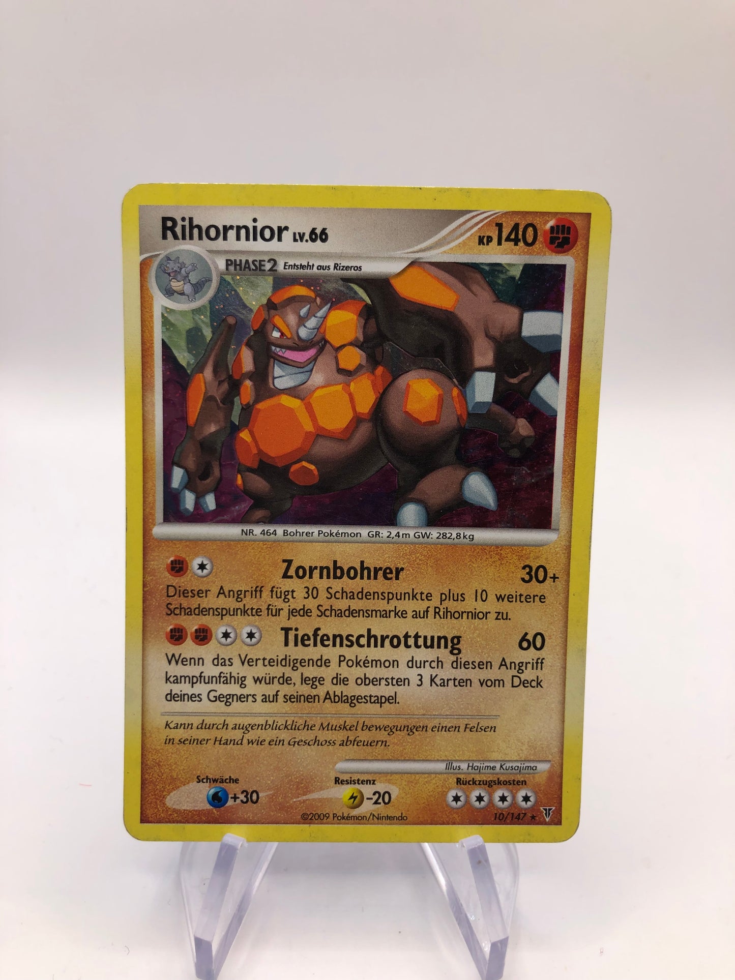Pokemon Karte Holo Rihornior 10/147 Deutsch