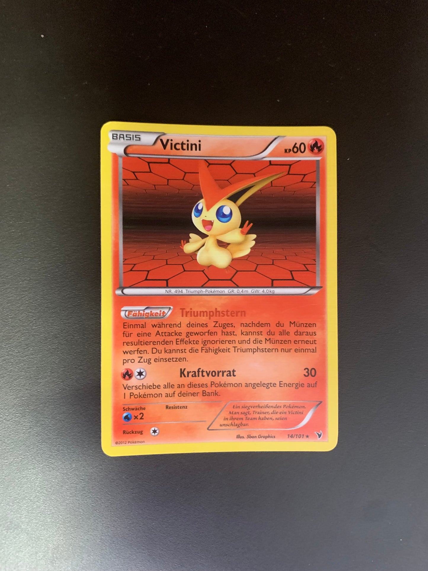 Pokemon Karte Holo Victini 14/101 Deutsch