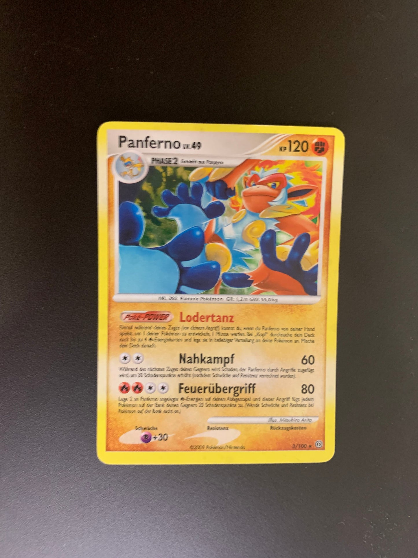 Pokemon Karte Holo Panferno 3/100 Deutsch