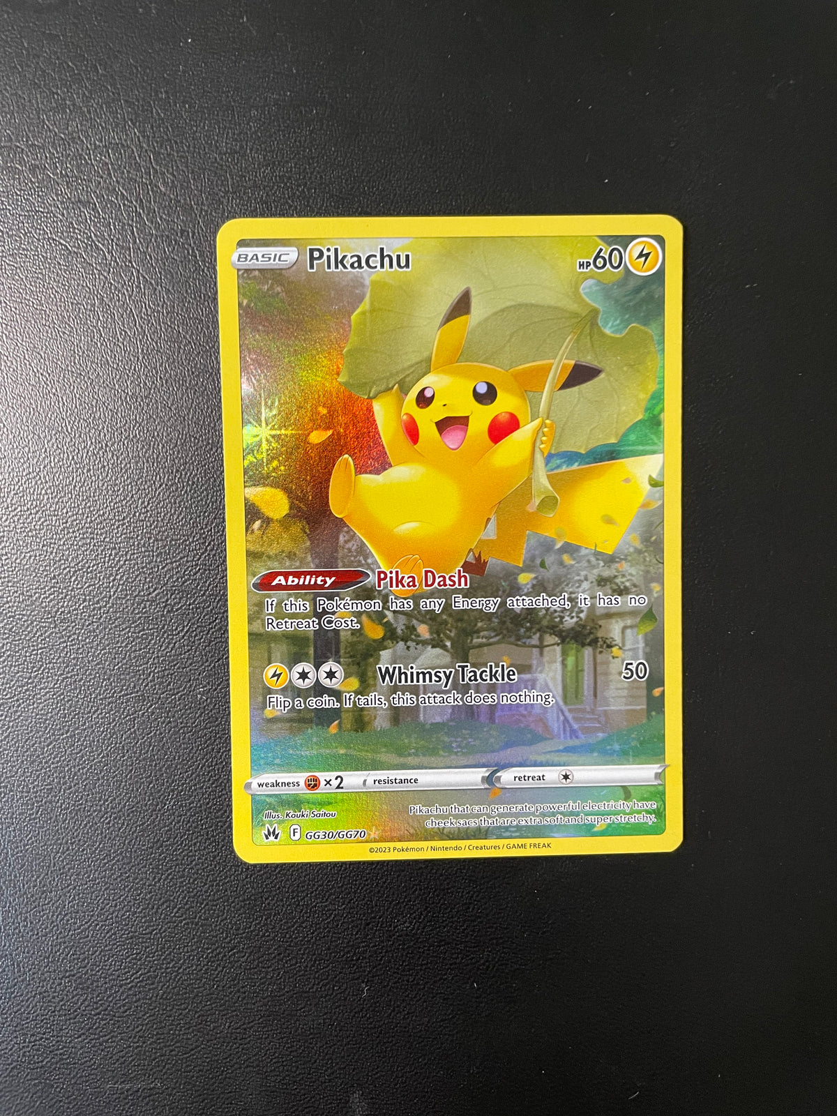 Pokemon Karte Art Rare Pikachu GG30/GG70 Englisch