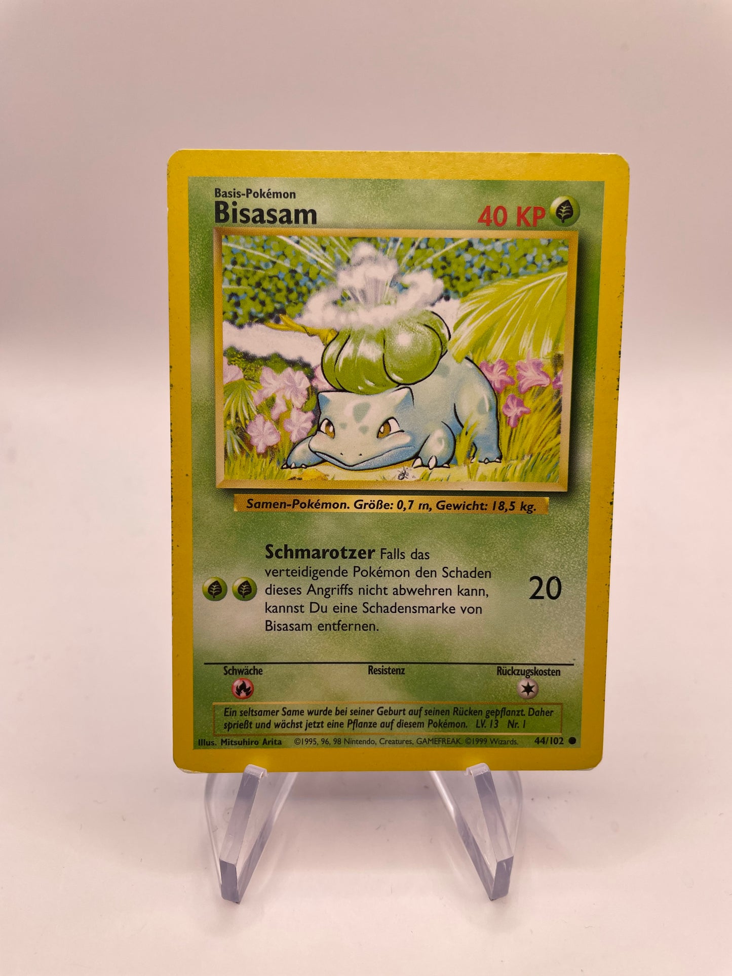 Pokemon Karte Base Set Bisasam 44/102 Deutsch
