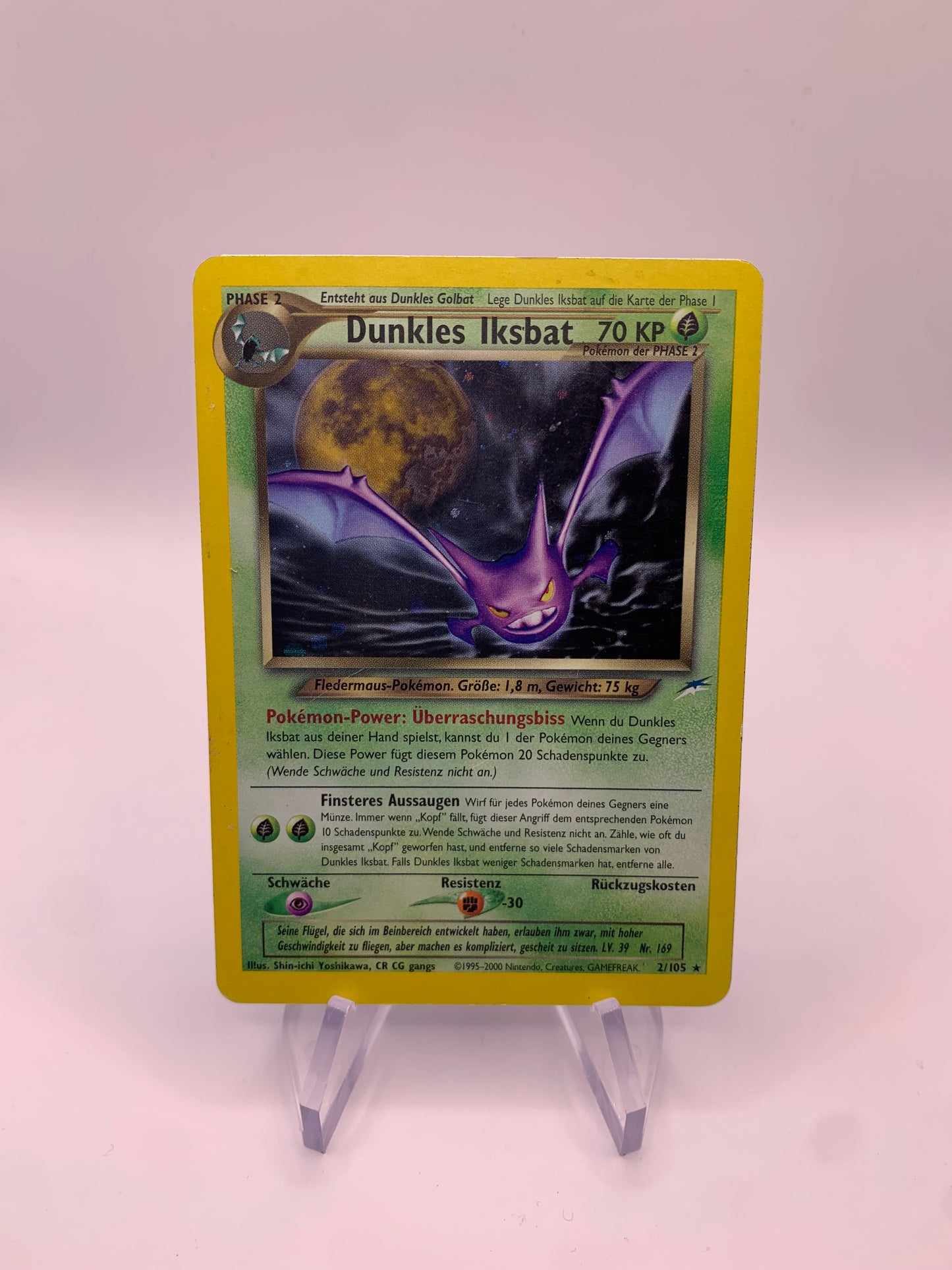 Pokemon Karte Holo Dunkles Iksbat 2/105 Deutsch