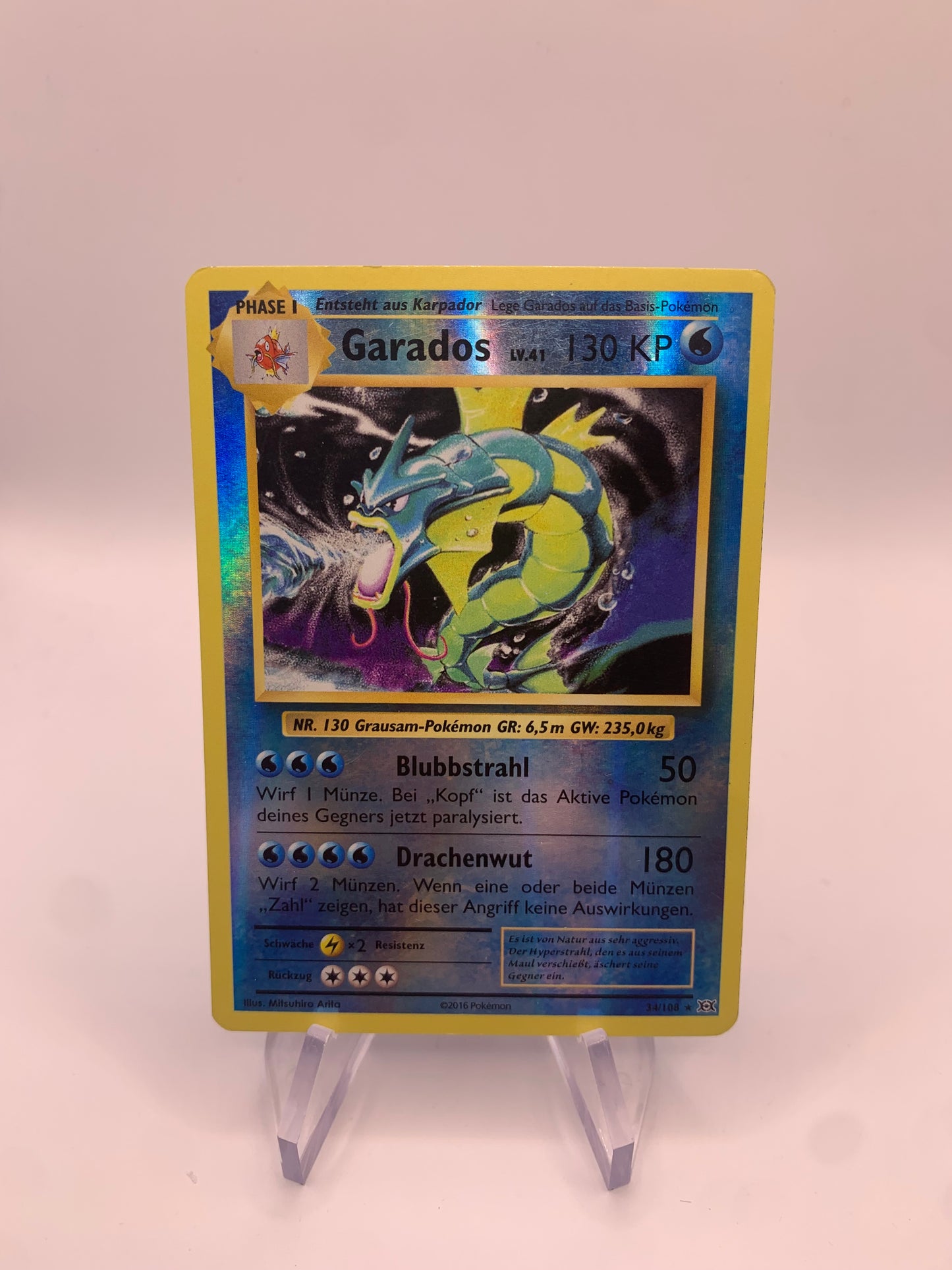 Pokemon Karte Reverse Garados 34/108 Deutsch