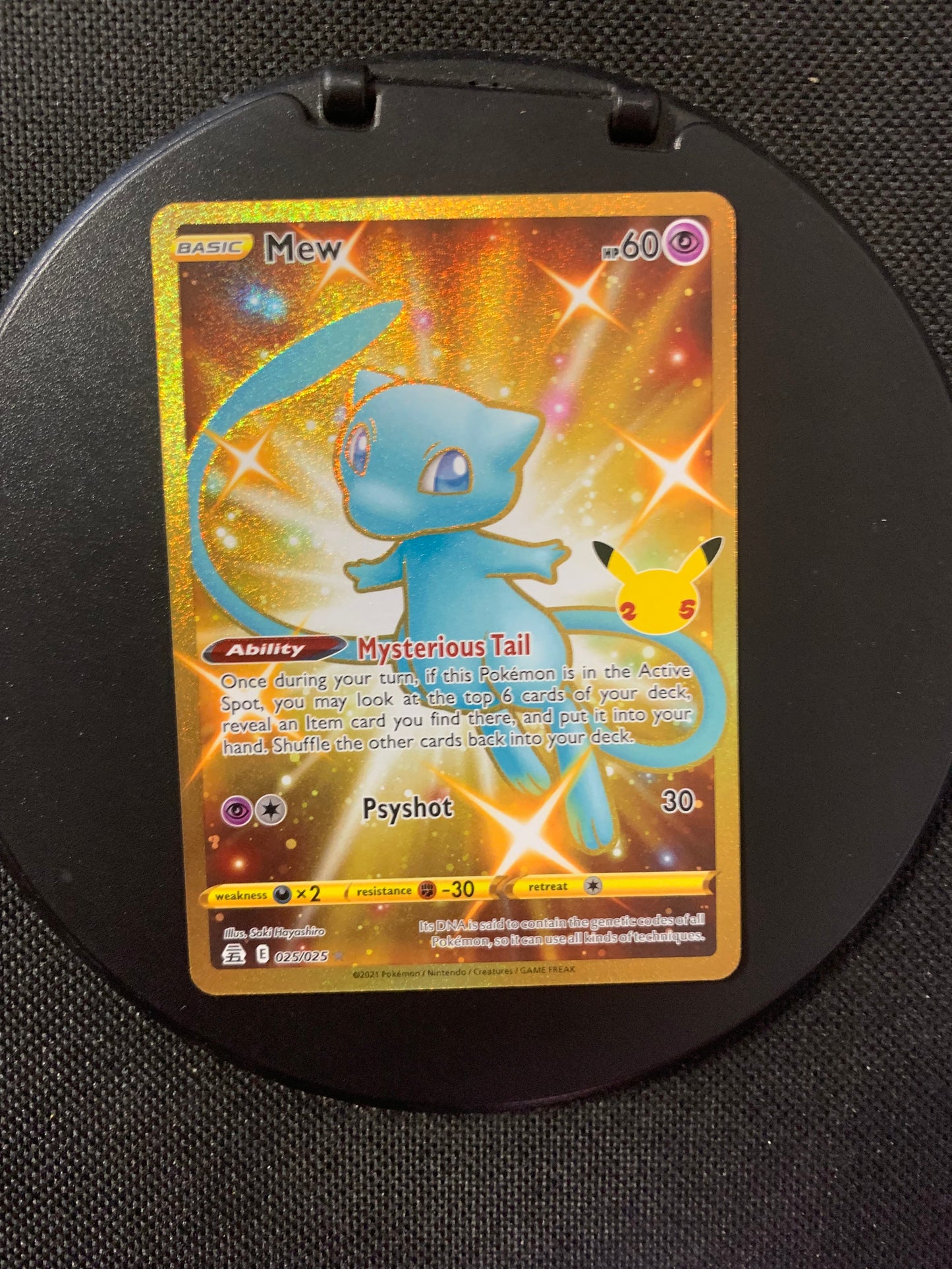 Pokemon Card Shiny Gold Mew Celebration 25/25