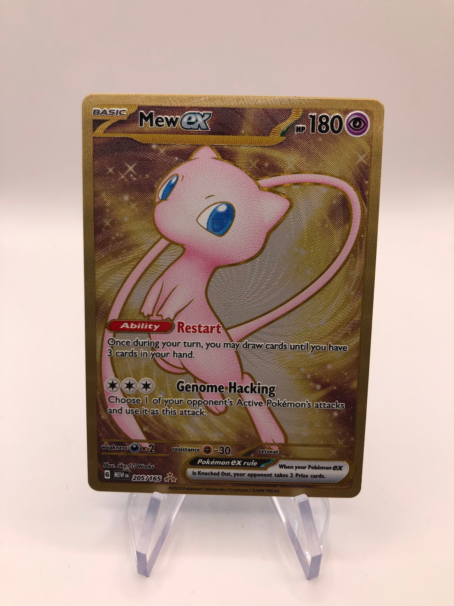 Pokemon Karte Ex Gold Metal Mew 205/165 Englisch