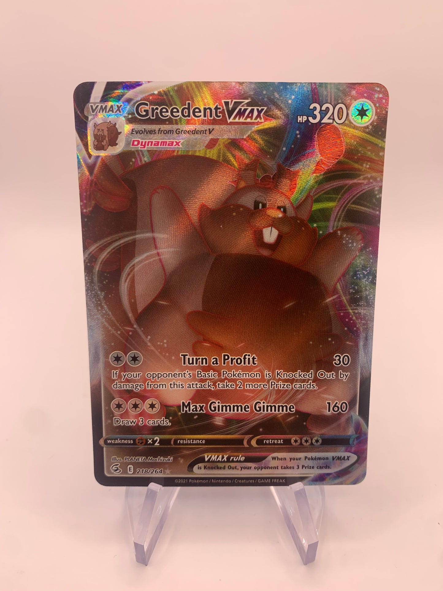 Pokemon Karte Vmax Schlaraffel 218/264 Englisch