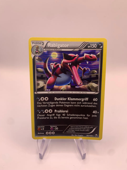 Pokemon Karte Holo Rabigator 66/108 Deutsch