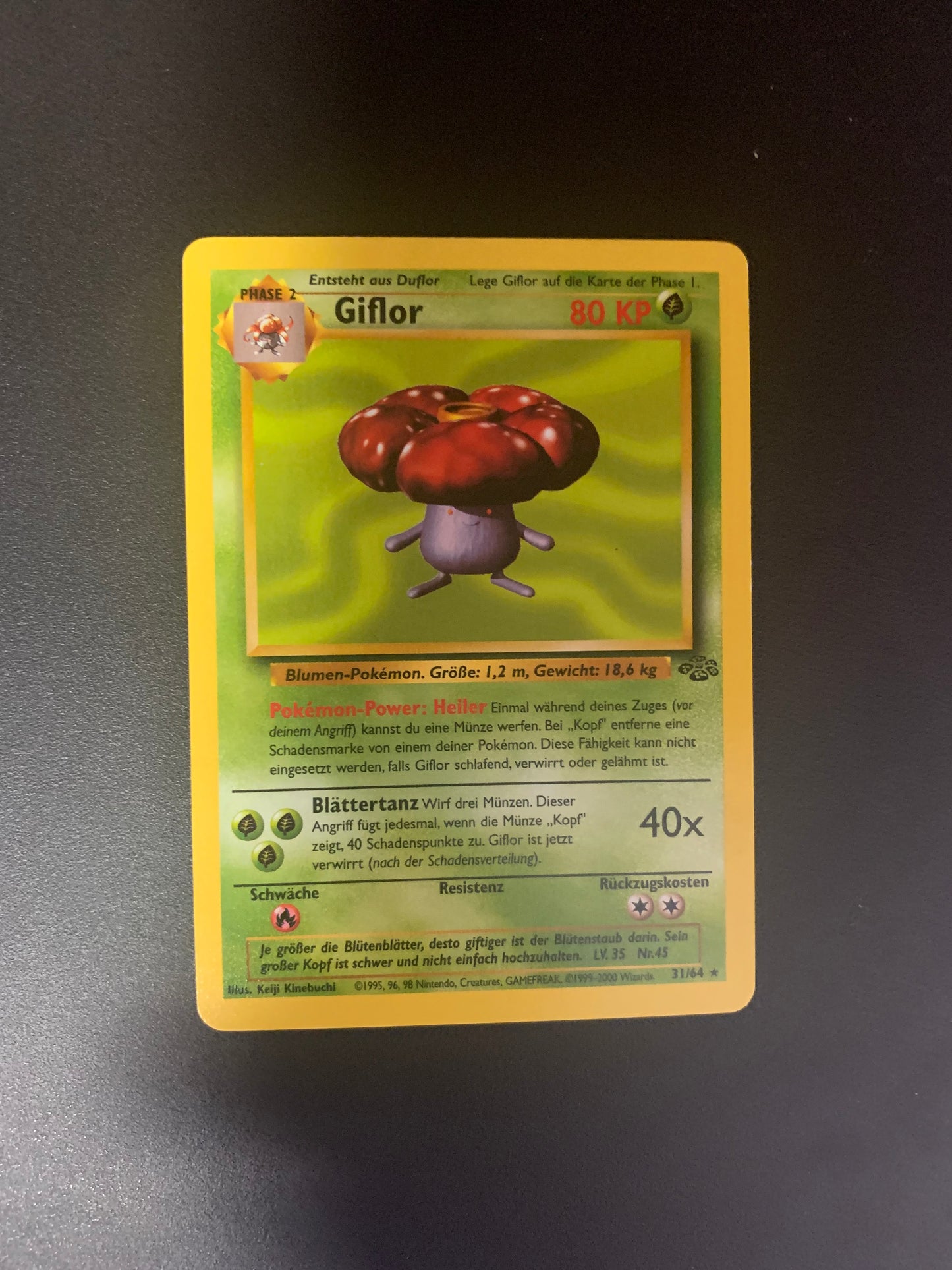 Pokemon Karte Jungel Giflor 31/64 Deutsch