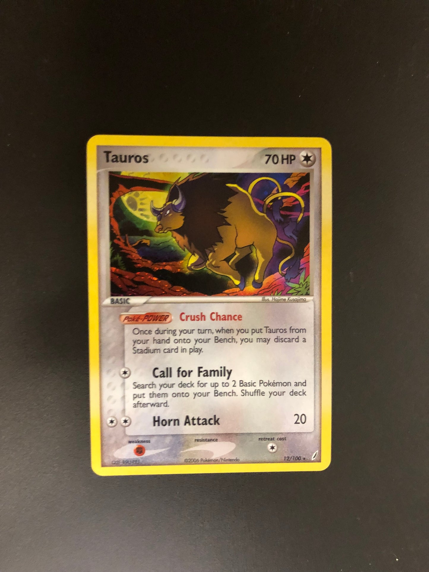 Pokemon Karte Holo Tauros 12/100 Englisch