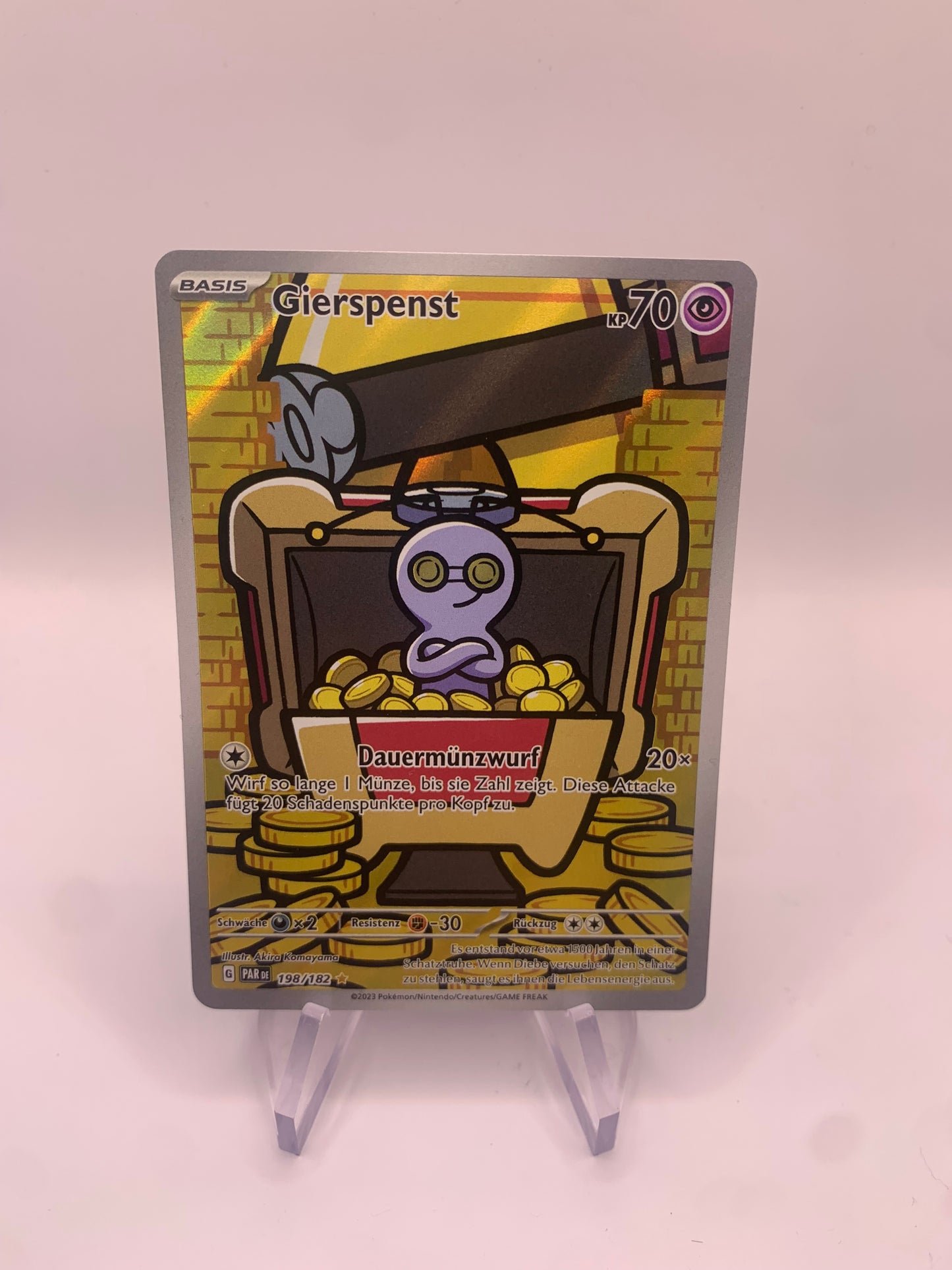 Pokemon Karte Art-Rare Gierspenst 198/182 Deutsch