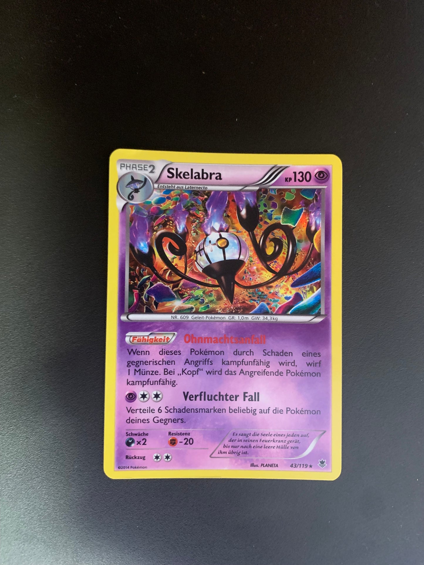 Pokemon Karte Holo Skelabra 43/119 Deutsch