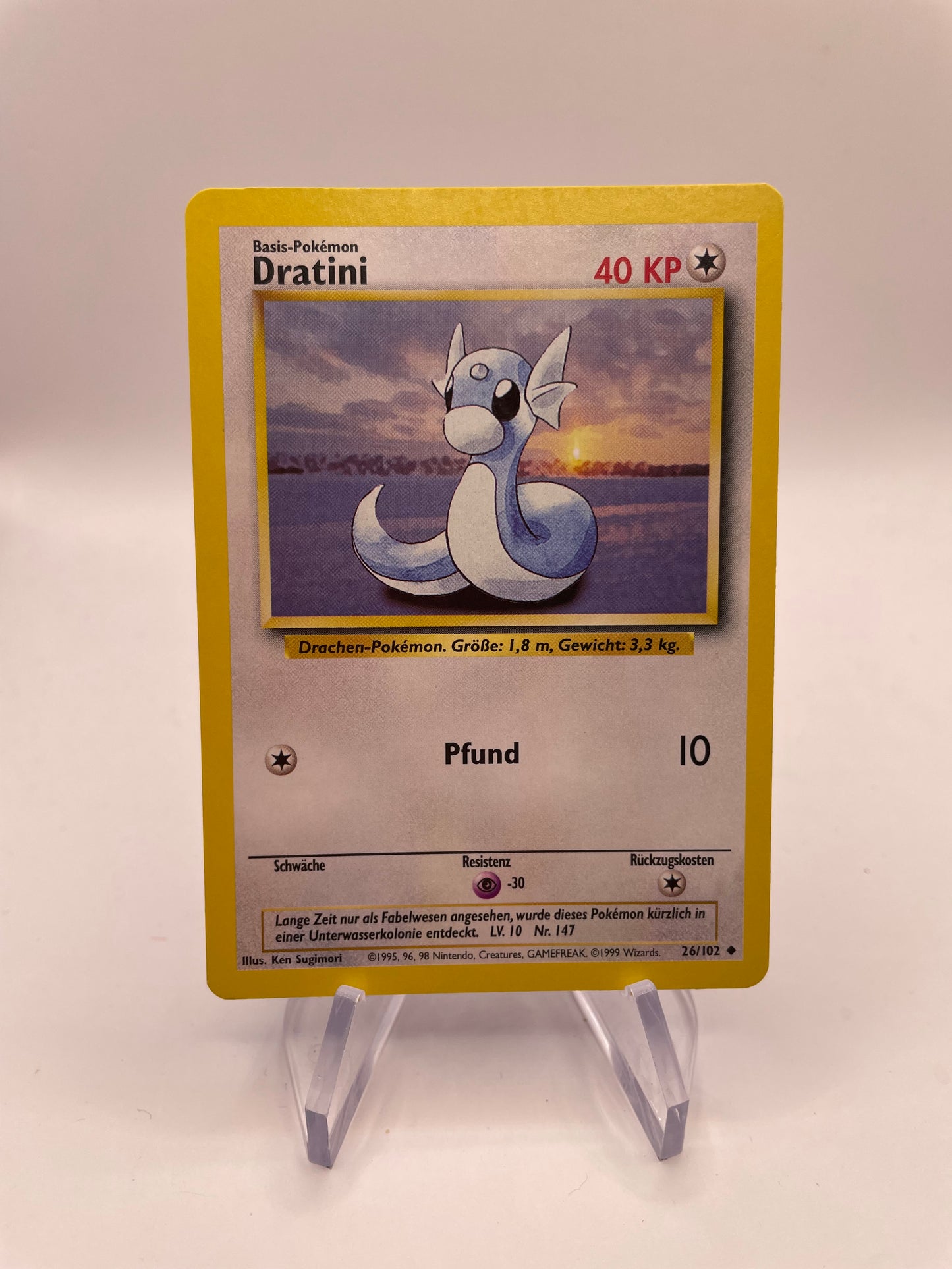 Pokemon Karte Base Set Dratini 26/102 Deutsch