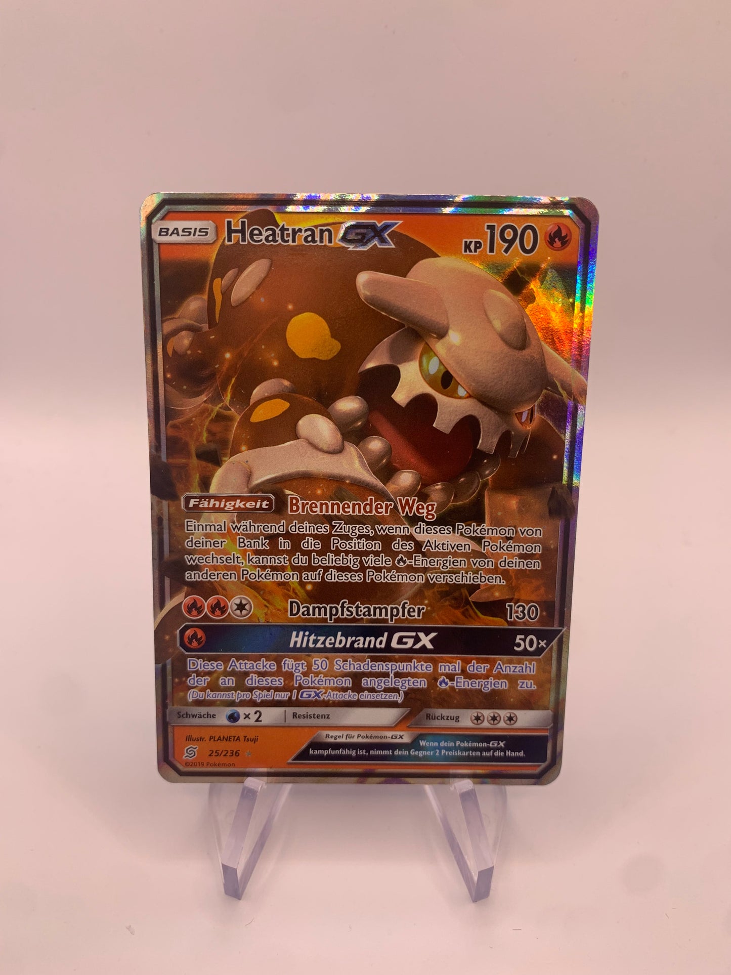 Pokemon Karte GX Heatran 25/236 Deutsch