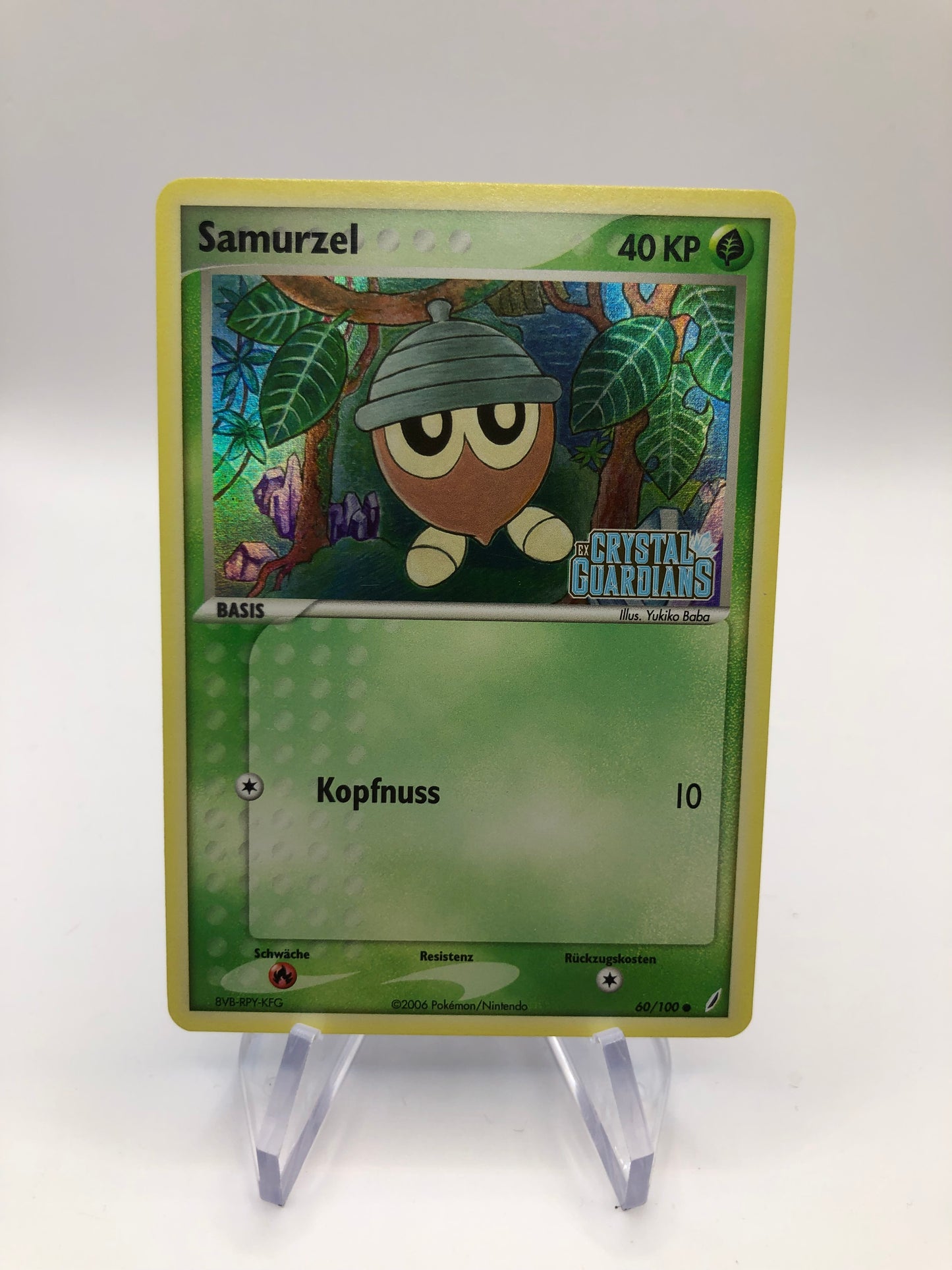 Pokemon Karte Revers Stamp Samurzel 60/100 Deutsch