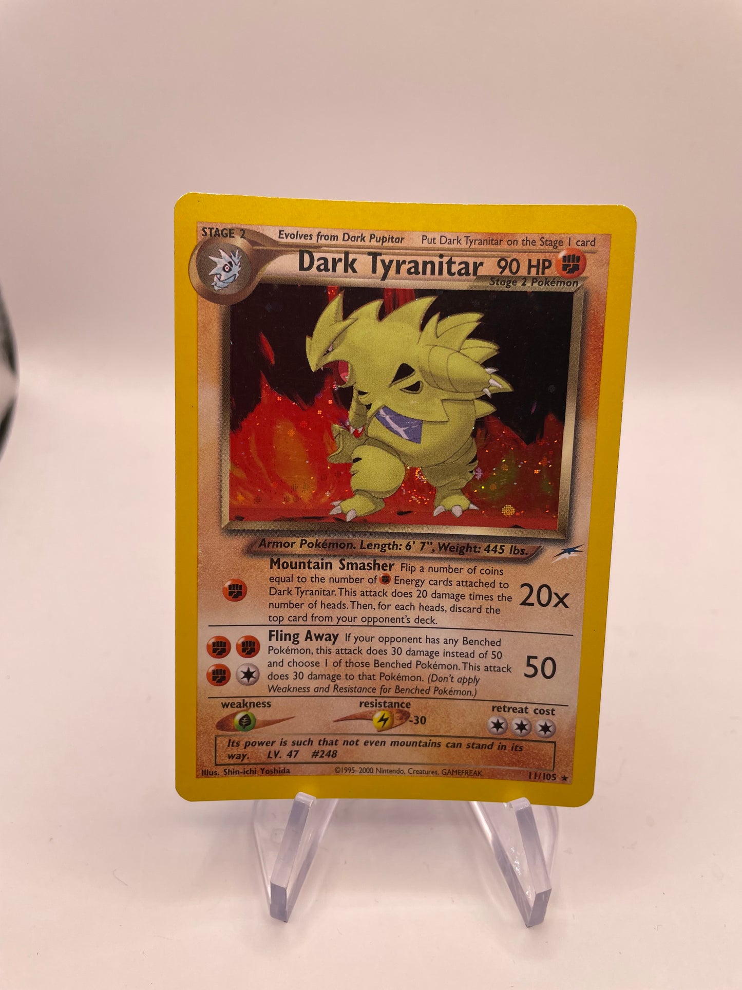 Pokemon Karte Holo Neo Destiny Dunkles Tyranitar 11/105 Englisch
